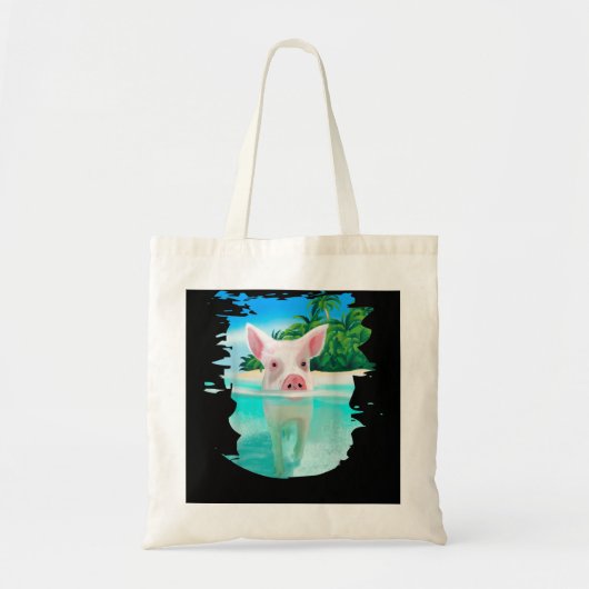 Bahama's Zwemvarkens Varkenspieuwstrand Feestdagen Tote Bag (Voorkant)
