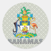 Bahamascoat Ronde Sticker (Voorkant)