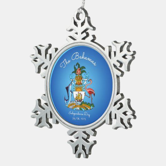 Bahamascoat Tin Sneeuwvlok Ornament (Rechts)