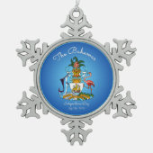 Bahamascoat Tin Sneeuwvlok Ornament (Voorkant)
