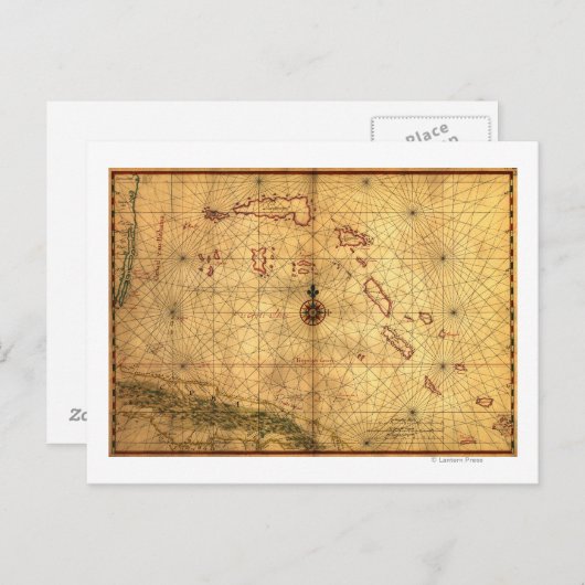 BahamasPanoramic MapBahamas Briefkaart (Voorkant / Achterkant)