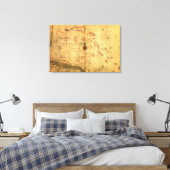 BahamasPanoramic MapBahamas Canvas Afdruk (Insitu (Slaapkamer))