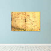 BahamasPanoramic MapBahamas Canvas Afdruk (Insitu (Houten vloer))