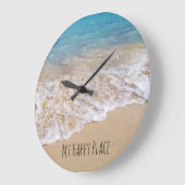 Bahamasstrand met oceaansurf grote klok (Hoek)