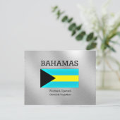 Bahamasvlag en motto briefkaart (Staand voorkant)