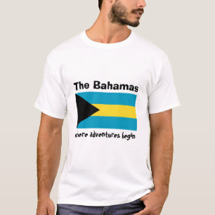 Bahamasvlag + Kaart + Tekst T-shirt