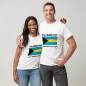 Bahamasvlag + Kaart + Tekst T-shirt (Unisex)
