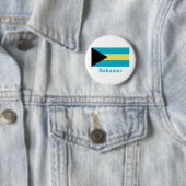 Bahamasvlag met naam ronde button 5,7 cm (In situ)