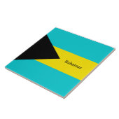Bahamasvlag, voorzien van een etiket tegeltje (Zijkant)
