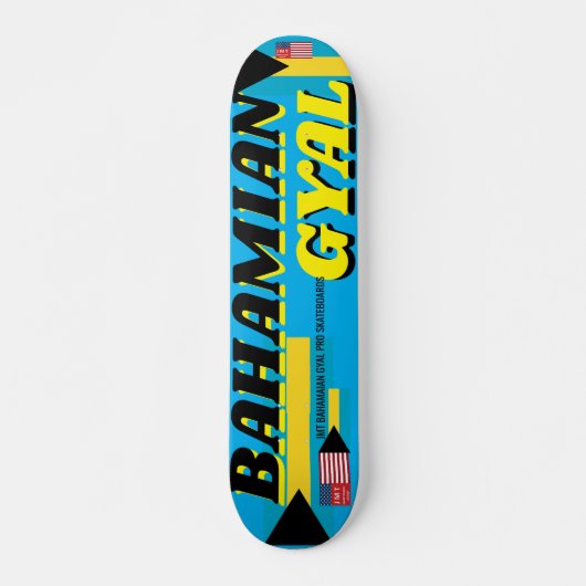 BAHAMIAANSE MEISJE JMT 7 3/4" Skateboarddek Persoonlijk Skateboard (Voorkant)