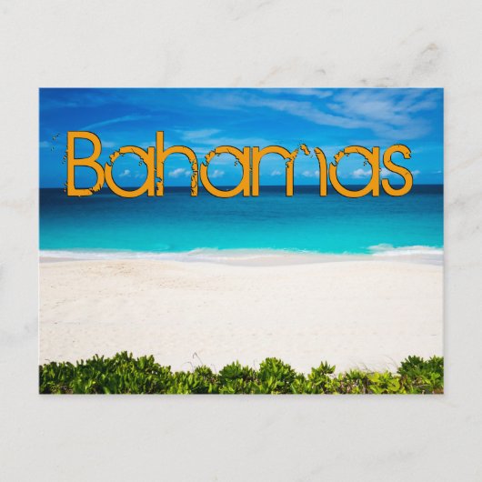 Bahamian Beach Briefkaart (Voorkant)