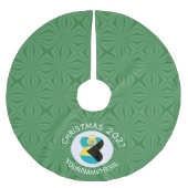 Bahamian Blonde Angel Kerstvlag gepersonaliseerd Kerstboom Rok (Voorkant)