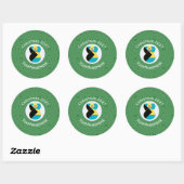Bahamian Blonde Angel Kerstvlag gepersonaliseerd Ronde Sticker (Vel)