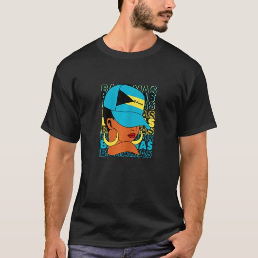 Bahamian Flag Clothing Bahamas Vacation Design Bah T-shirt (Voorkant)