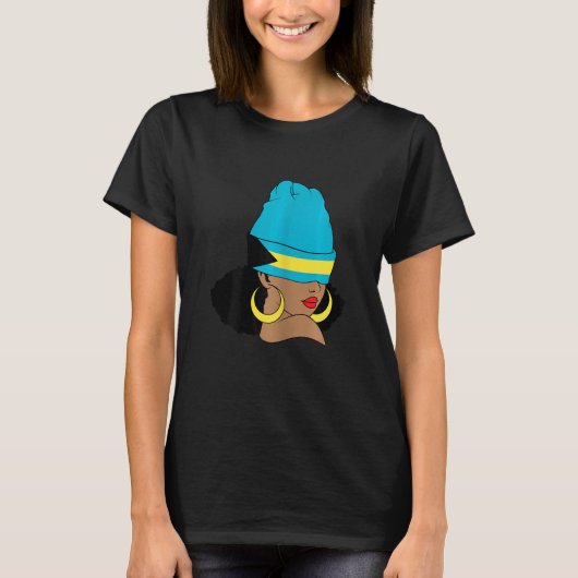 Bahamian Flag Clothing Bahamas Vacation Design Bah T-shirt (Voorkant)