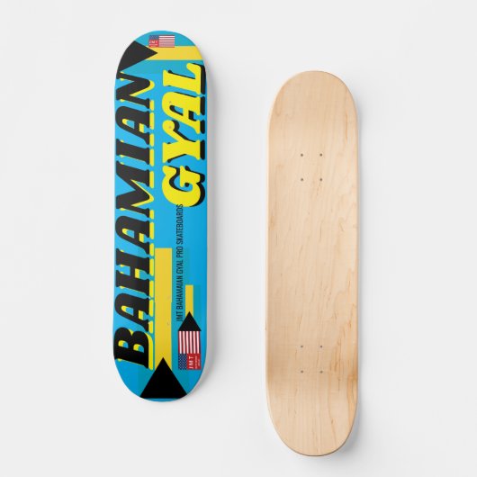 BAHAMIAN GYAL JMT 7 3/4" Skateboard Deck (Voorkant)