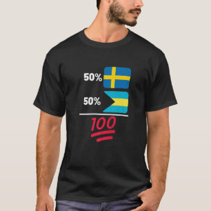 Bahamian Plus Zweden Mix Heritage Flag T-shirt