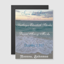 Bahamian Sunset Save the Date Magnet