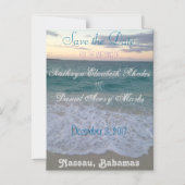 Bahamian Sunset Save the Date Magnet Magnetische Uitnodiging (Voorkant)