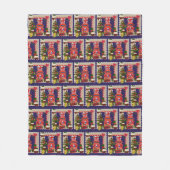 Bahay Kubo, Balikbayan Box, Jeepney, Parol Fleece Deken (Voorkant)