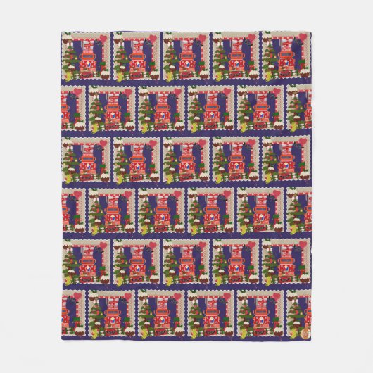 Bahay Kubo, Balikbayan Box, Jeepney, Parol Fleece Deken (Voorkant)