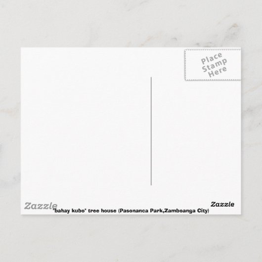 bahay kubo briefkaart (Achterkant)