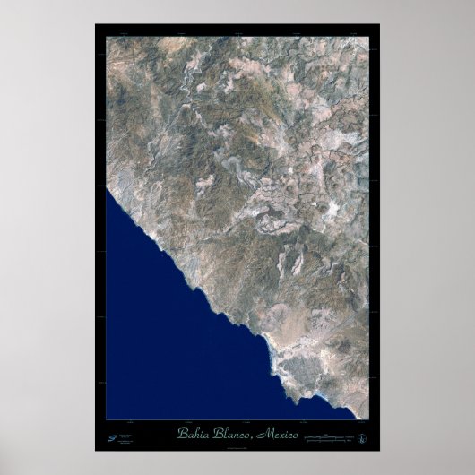 Bahia Blanco, Baja California satelliet poster (Voorkant)