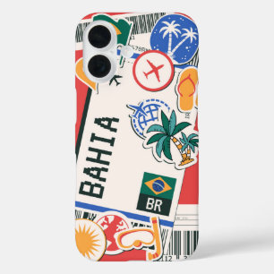 Bahia Boarding Pass – Brazilië Summer Beach Vibes iPhone 16 Hoesje