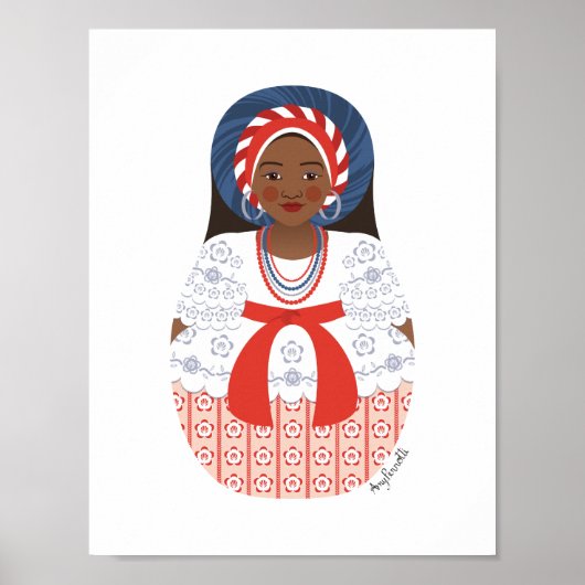 Bahia Braziliaanse Matroesjka Poster (Voorkant)