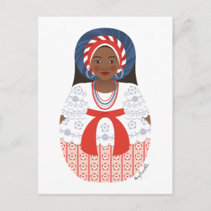 Bahia Brazilian Matryoshka-Briefkaart Briefkaart