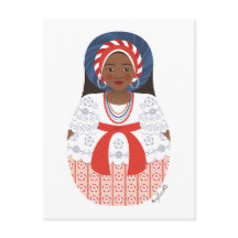 Bahia Brazilian Matryoshka-Briefkaart