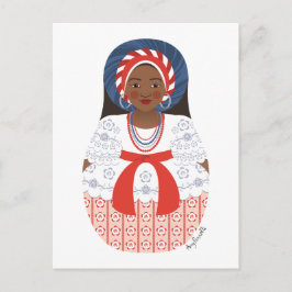Bahia Brazilian Matryoshka-Briefkaart Briefkaart