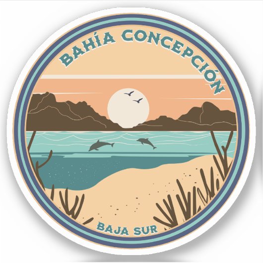 Bahía Concepción Baja California Sur Mexico RV Sticker (Voorkant)