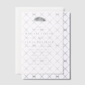 Bahia eenvoudige moderne minimale palmblad bruilof vellum uitnodigingen (Offset (Uitnodiging))