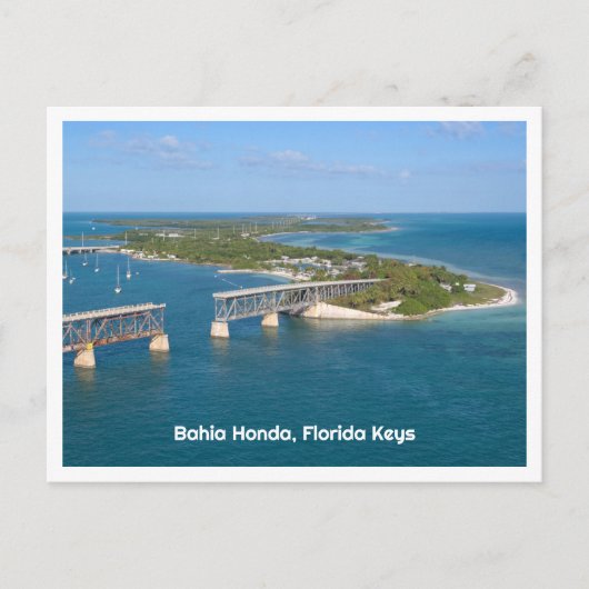 Bahia Honda, Florida Keys Aerial Uitzicht vanaf he Briefkaart (Voorkant)