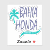 Bahia Honda Florida Keys met palmboom Sticker (Vel)
