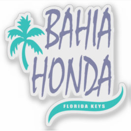 Bahia Honda Florida Keys met palmboom Sticker