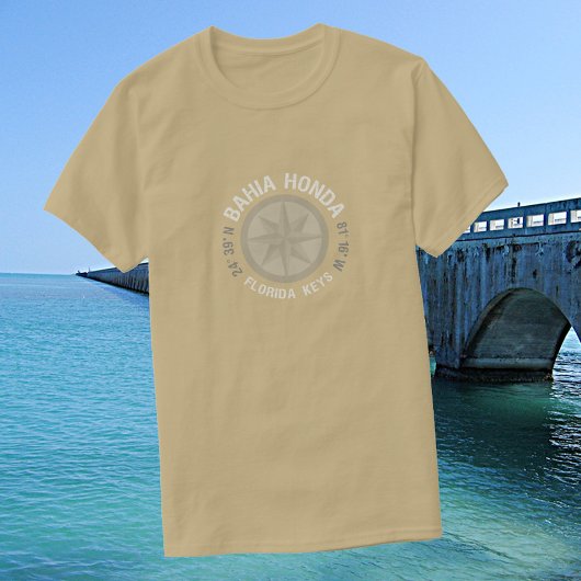 Bahia Honda Florida Keys nautische breedtegraad T-shirt