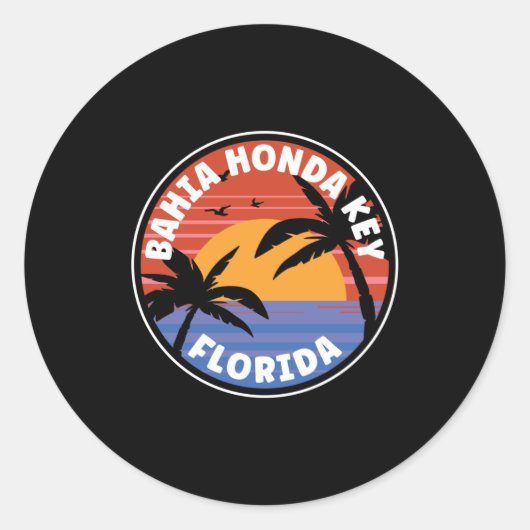 Bahia Honda Key - Florida Sunrise Ronde Sticker (Voorkant)
