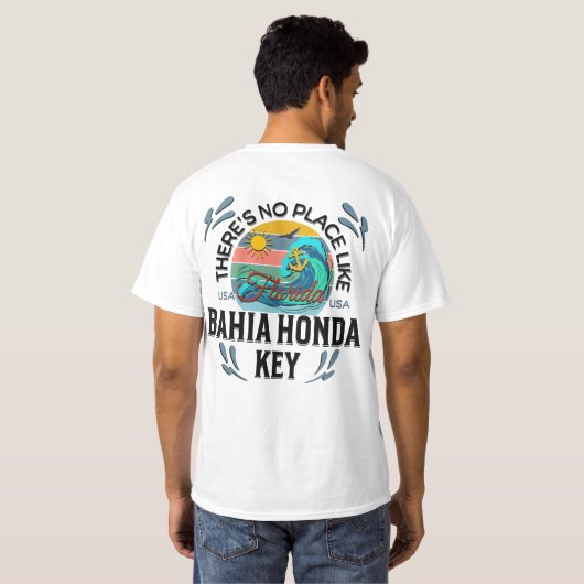 Bahia Honda Key, Florida T-shirt (Achterkant volledig)