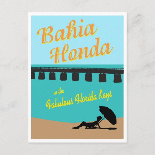 Bahia Honda State Park Florida Keys Illustratie Briefkaart (Voorkant)