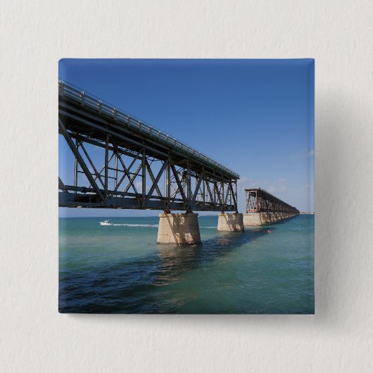 Bahia Honda State Park, Florida Keys, Key Vierkante Button 5,1 Cm (Voorkant)
