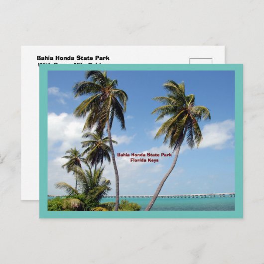 Bahia Honda State Park Keys Feestdagenkaart (Voorkant / Achterkant)