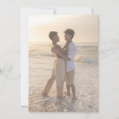 Bahia Minimal Palm Leaf Fotobruiloft Kaart (Achterkant)