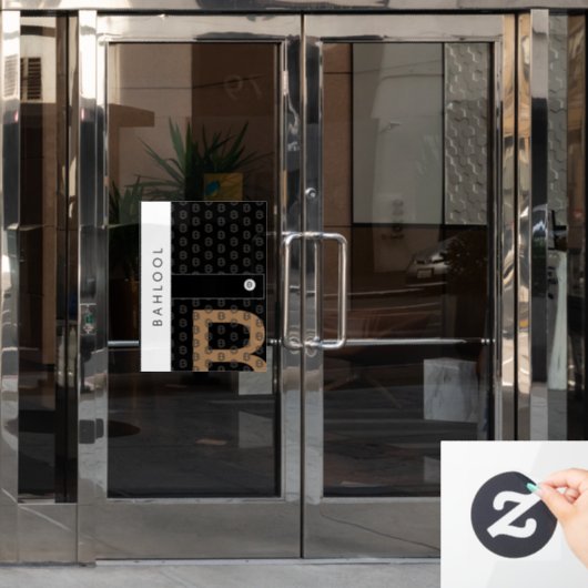 BAHLOOL RAAMSTICKER (Kantoordeur)