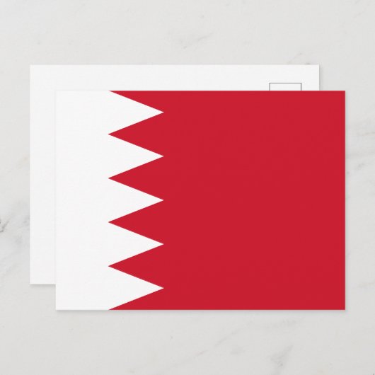 Bahrain Flag Briefkaart (Voorkant / Achterkant)