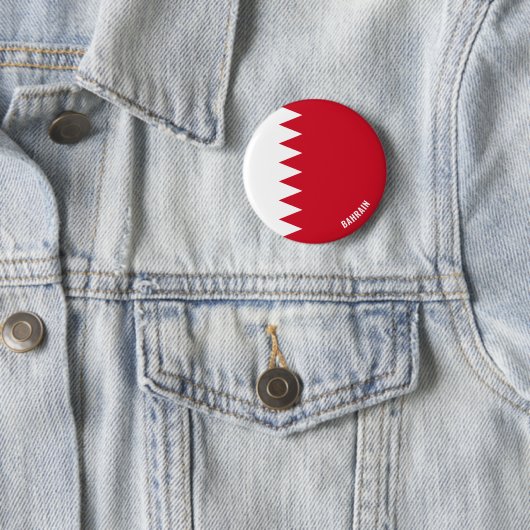 Bahrain Flag Charming Patriotic Button (In situ)