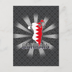 Bahrain Flag Map 2.0 Briefkaart