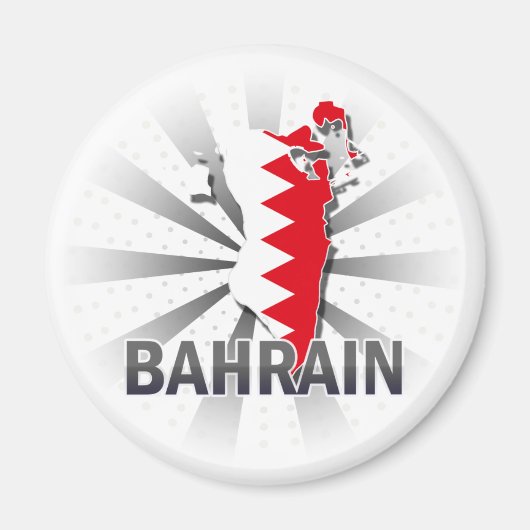 Bahrain Flag Map 2.0 Magneet (Voorkant)