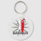 Bahrain Flag Map 2.0 Sleutelhanger (Voorkant)